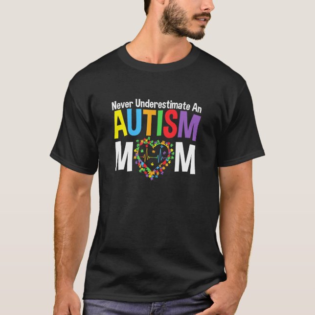 Autism Mom Spread Kindness Neurodiversity Rainbow  T-Shirt (Front)