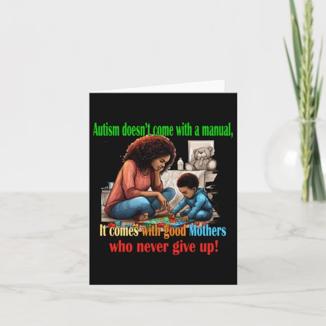 Autism Mom Sticker  Card (Front)