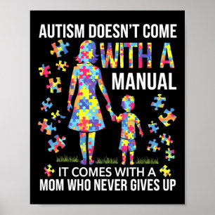 Autism Mom Support For Strong Mothers Poster