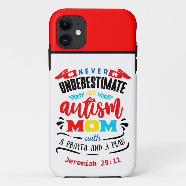 Autism Mom - Tough Apple iPhone 11 Case (Back)