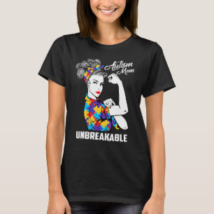 Autism Mom Unbreakable Autism Awareness Gift 3 T-Shirt