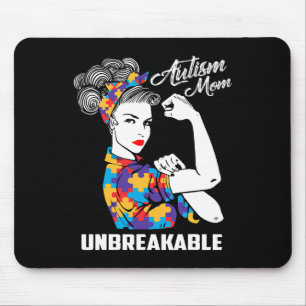 Autism Mom Unbreakable Autism Awareness Gift Mouse Pad