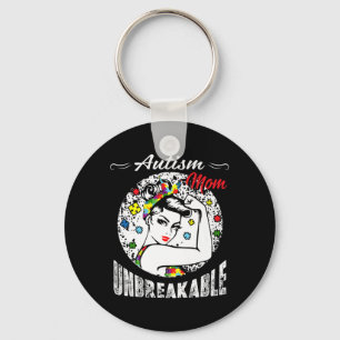 Autism Mom Unbreakable Autism Awareness Gifts Keychain