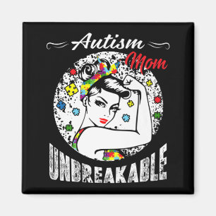 Autism Mom Unbreakable Autism Awareness Gifts Magnet