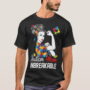Autism Mom Unbreakable Autism Awareness Women Moth T-Shirt
