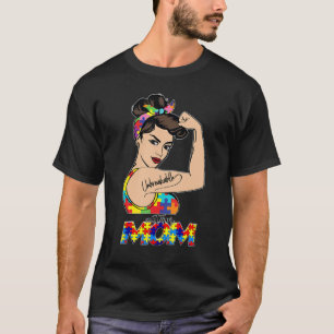 Autism Mom Unbreakable  for Mom Woman Autism Aware T-Shirt