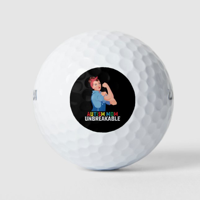 Autism Mom Unbreakable Proud Autistic Family Golf Balls (Front)