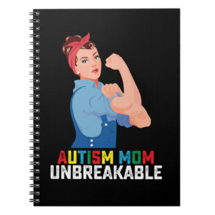 Autism Mom Unbreakable Proud Autistic Family Notebook