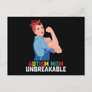 Autism Mom Unbreakable Proud Autistic Family Postcard