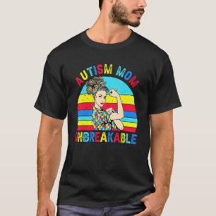 Autism Mom Unbreakable Puzzle Autism Mother's Day T-Shirt