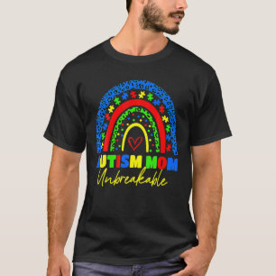 Autism Mom Unbreakable Rainbow Leopard Women Kids T-Shirt