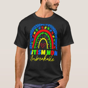 Autism Mom Unbreakable Rainbow Leopard Women Kids T-Shirt