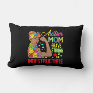 Autism Mom Unbreakable T-Shirt Autism Awareness Gi Lumbar Pillow