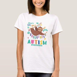 Autism Mom Uniqueness Sloth Boho T-Shirt