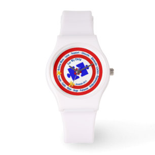 Autism Mom Women's Sporty White Silicon Watch