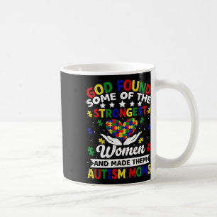 Autism Moms Strongest Women Puzzle Heart Colourful Coffee Mug