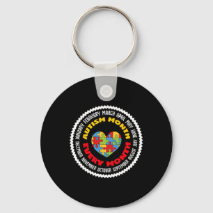 Autism Month Every Month Disabilities  Keychain