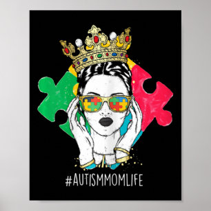 Autism Mother Mom Puzzle Autistic Heart Ribbon Tol Poster