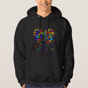 Autism Newfoundland Cute Heart Dog Dad Mom Hoodie