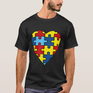 Autism-No Words Just Love Little Piece Heart Autis T-Shirt