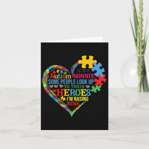 Autism Nonnie Raising Hero Mothers Day Autism Nonn Card