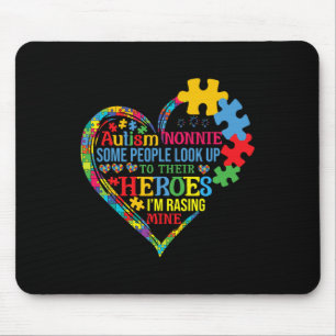 Autism Nonnie Raising Hero Mothers Day Autism Nonn Mouse Pad