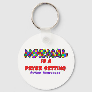 Autism Normal is a Dryer Setting Keychain
