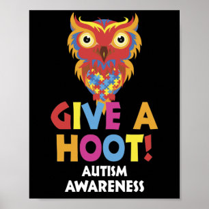 Autism Owl Autism Awareness Give a hoot Poster