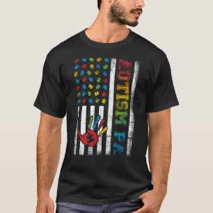 Autism Pa American Flag Autism Awareness T-Shirt