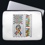 Autism Papa Flag Ribbon Puzzle Piece Shirt Design_ Laptop Sleeve<br><div class="desc">Autism Papa Flag Ribbon Puzzle Piece Shirt Design_1</div>