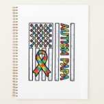 Autism Papa Flag Ribbon Puzzle Piece Shirt Design_ Planner<br><div class="desc">Autism Papa Flag Ribbon Puzzle Piece Shirt Design_1</div>