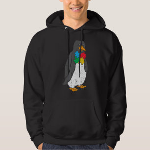 Autism Penguin Puzzle Cute ASD Awareness Men Women Hoodie