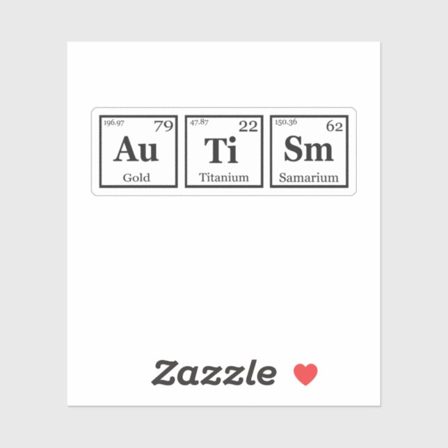 Autism Periodic Table Element Autism Awareness  (Sheet)