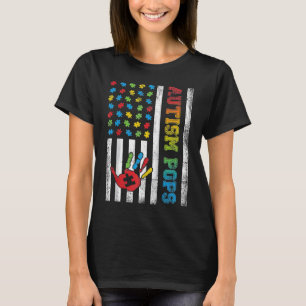 Autism Pops American Flag Autism Awareness Raglan T-Shirt