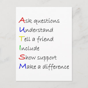 Autism Postcard