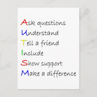 Autism Postcard