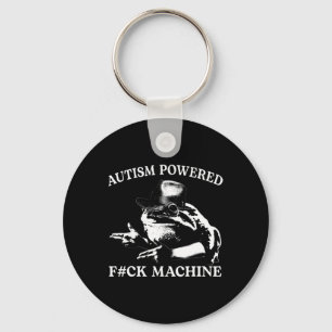 Autism Powered F#ck Machine Funny Meme Frog Autist Keychain