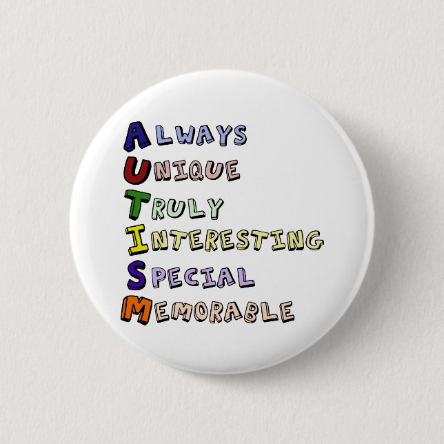 Autism Pride 2 Inch Round Button (Front)