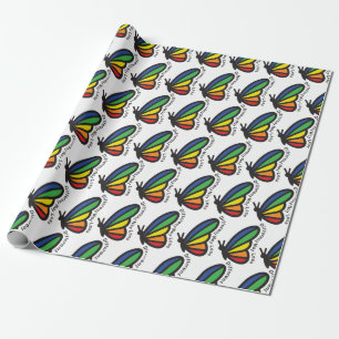 Autism Pride Colorful Butterfly Different Not Less Wrapping Paper