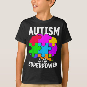 Autism Pride Design With Puzzle Brain Graphic T-Shirt
