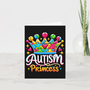 Autism Princess Autism Awareness Queen Girl 1 Card