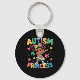 Autism princess coquette bow daughter autism keychain