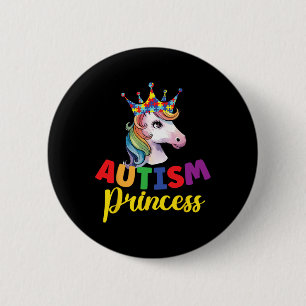 Autism Princess Cute Unicorn Daughter Girl Autism 2 Inch Round Button