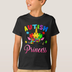 Autism Princess Unicorn Autism Awareness Kids Girl T-Shirt