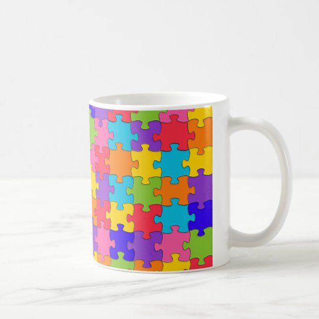 autism puzzle coffee mug (Right)