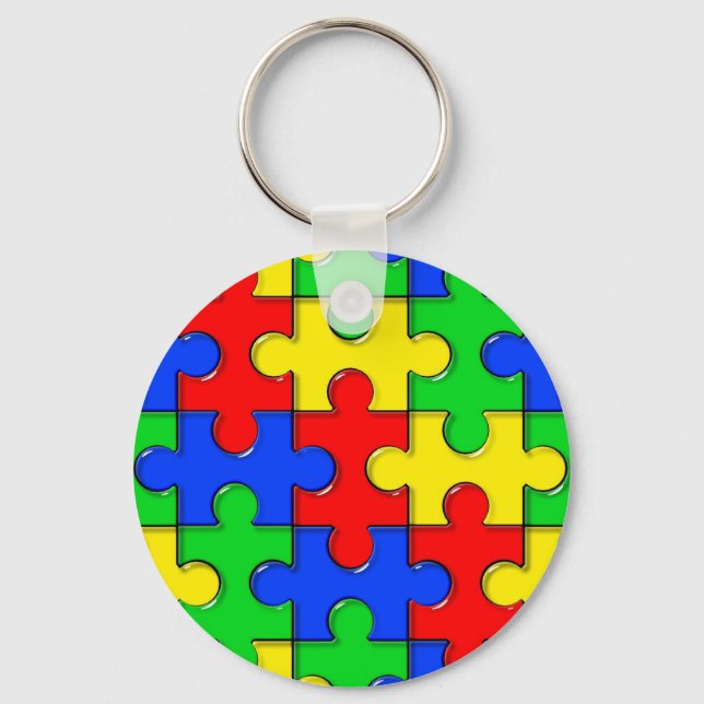 Autism Puzzle Keychain (Front)