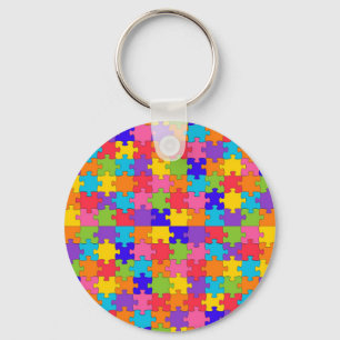 autism puzzle keychain