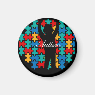 Autism puzzle magnet