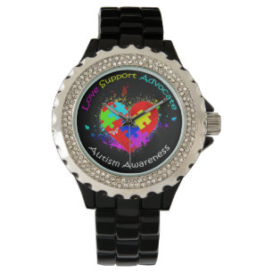 Autism Puzzle on Heart Watch