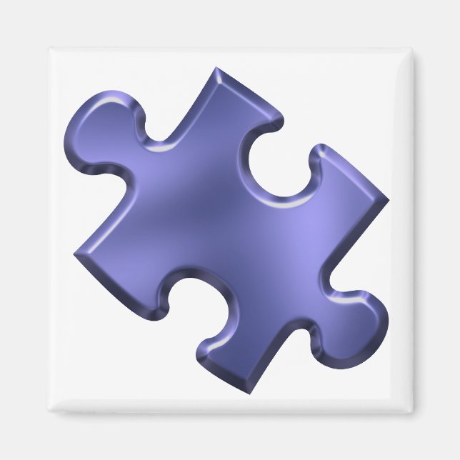 Autism Puzzle Piece Blue Magnet (Front)
